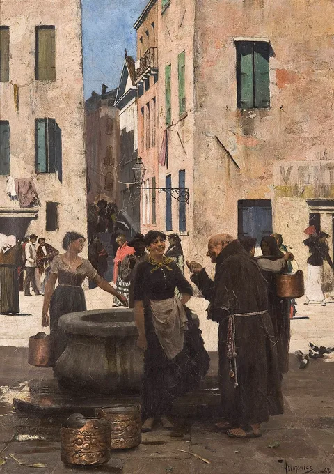 Teodor Axentowicz, At a water well