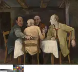 Karl Hofer, Men Sitting at a Table
