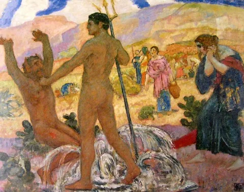 Rupert Bunny, Amymone Rescued by Poseidon