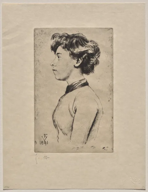 Félix Vallotton, Young Girl in Profile