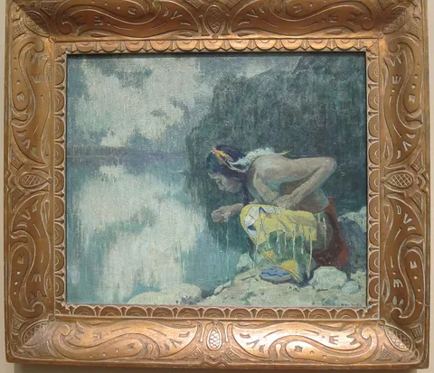 E. Irving Couse, Indian Drinking from a Lake