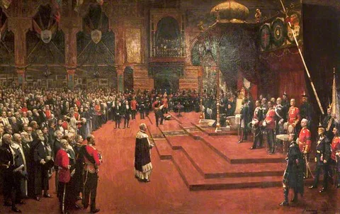 John Lavery, State Visit of Her Majesty, Queen Victoria to the Glasgow International Exhibition, 1888