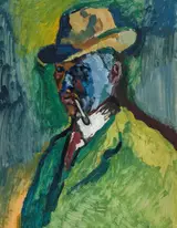 Emil Filla, Self-Portrait with a Cigarette (Self-Portrait I)