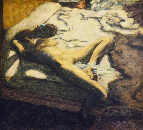 Pierre Bonnard, Sleeping woman on a bed