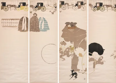 Pierre Bonnard, Nursemaids’ Promenade, Frieze of Carriages