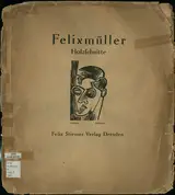 Conrad Felixmüller, Portfolio cover for "Felixmüller--Holzschnitte." (The same self-portrait of the artist found on the title page is featured on the cover.)