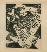 Conrad Felixmüller, --and to Sing Songs to the Lute (--und singen Lautenlieder) From the portfolio Felixmüller—Woodcuts (Felixmüller—Holzschnitte.)