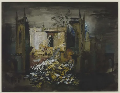 John Piper, All Saints Chapel, Bath 1942