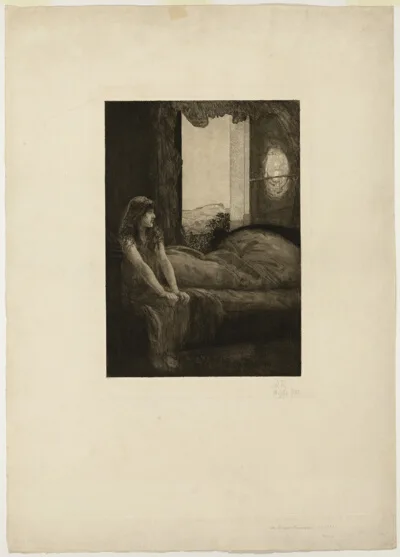 Max Klinger, Awakening, plate eight from A Love