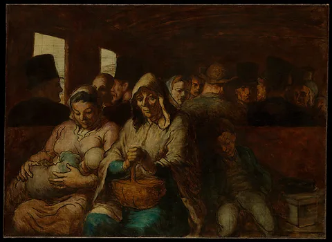 Honoré Daumier, The Third-Class Carriage