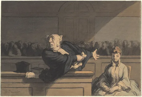 Honoré Daumier, Le Défenseur (Counsel for the Defense)