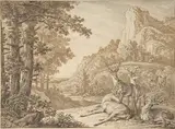 Johann Elias Ridinger, Stags in a Landscape