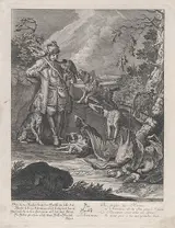 Johann Elias Ridinger, Autumn from the Dog's Four Seasons