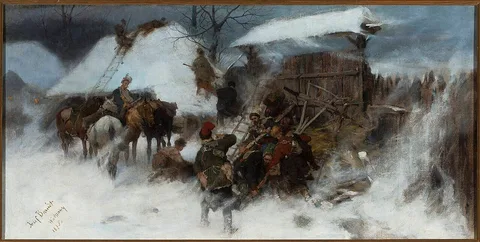 Józef Brandt, Defense of a manor (Bar Confederates).