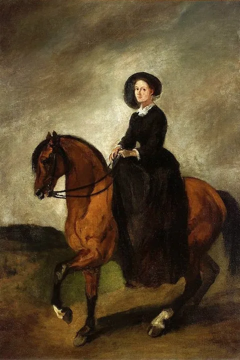 Piotr Michałowski, Portrait of artist's daughter Celina on horseback.