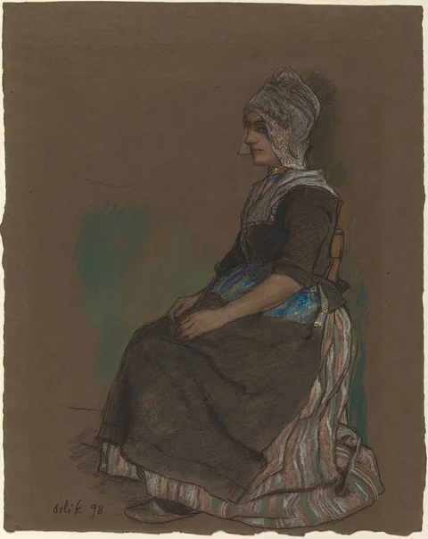 Emil Orlík, Volendam Girl in Costume