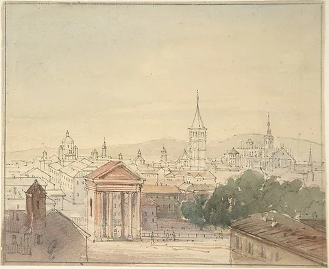 Ludwig Richter, View of Milan