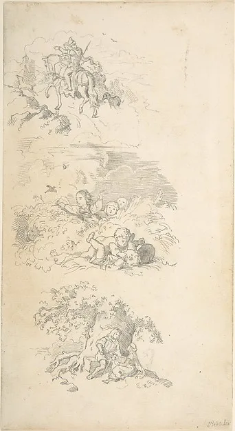 Ludwig Richter, Three Designs for Book Illustrations