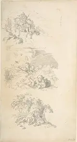 Ludwig Richter, Three Designs for Book Illustrations