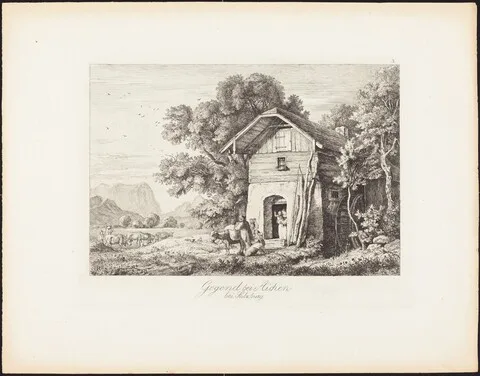Ludwig Richter, Gegend bei Aichen bei Salzburg (The Region near Aichen near Salzburg)