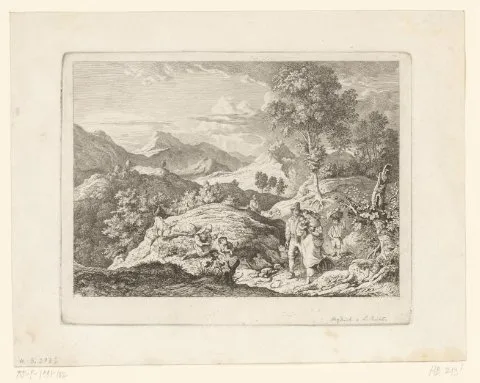 Ludwig Richter, Gezicht op Olevano Romano