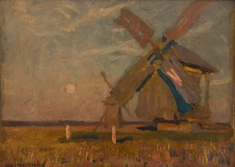 Jan Stanisławski, Landscape with Windmills
