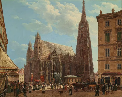 Rudolf von Alt, St. Stephen's Cathedral in Vienna (1832 version)