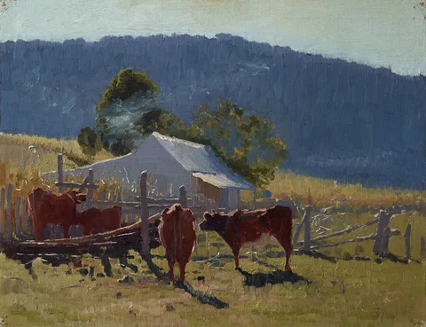 Elioth Gruner, Milking time (Araluen Valley)
