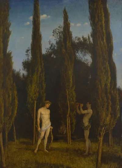 Hans Thoma, Apollo and Marsyas