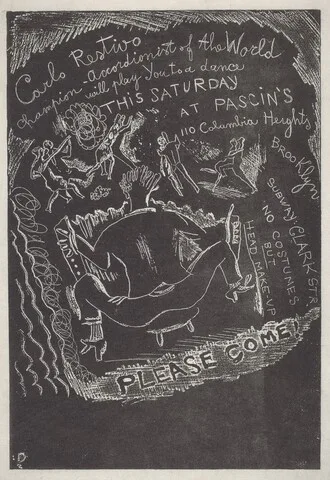 Jules Pascin, Untitled (Invitation to Party at Jules Pascin's)