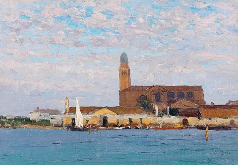 Alfred Zoff, A view of the cathedral in Chioggia
