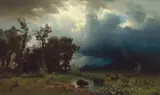Albert Bierstadt, Buffalo Trail: The Impending Storm