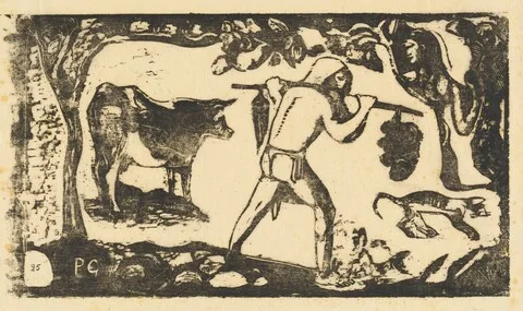Paul Gauguin, Tahitian Carrying Bananas (Le porteur de fei)