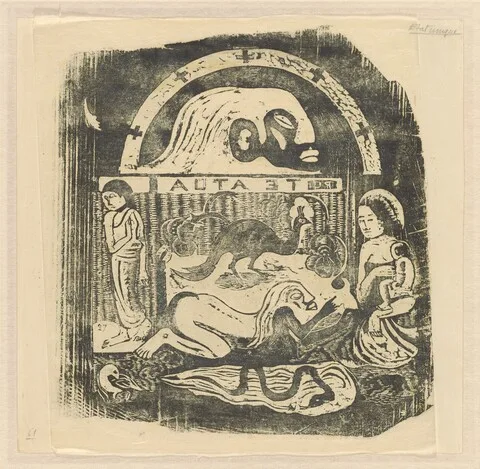 Paul Gauguin, Te Atua (The Gods) Small Plate [recto]