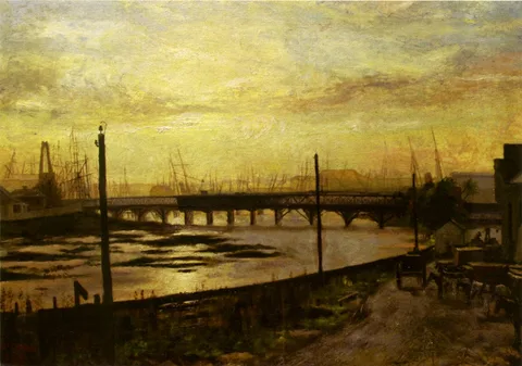 Frederick McCubbin, Falls Bridge, Melbourne