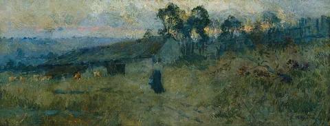 E. Phillips Fox, The milking shed
