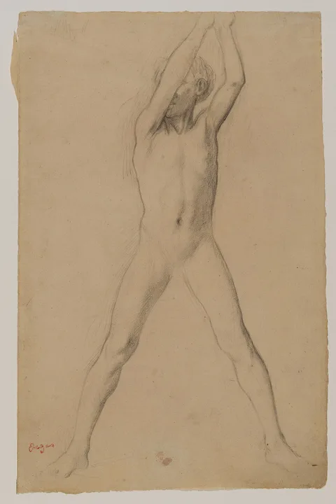 Edgar Degas, Youth with Arms Upraised