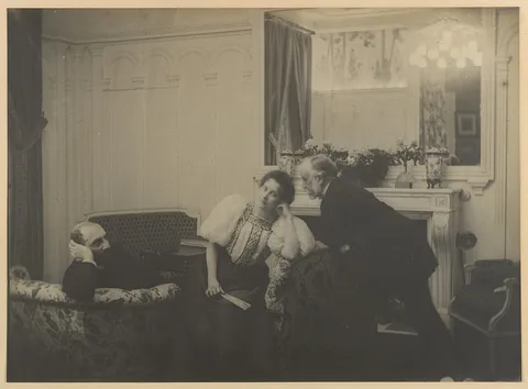 Edgar Degas, Paul Poujaud, Mme. Arthur Fontaine, and Degas