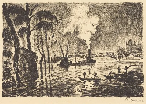 Paul Signac, The Flooded Seine in 1910 (La Seine en crue, en 1910)