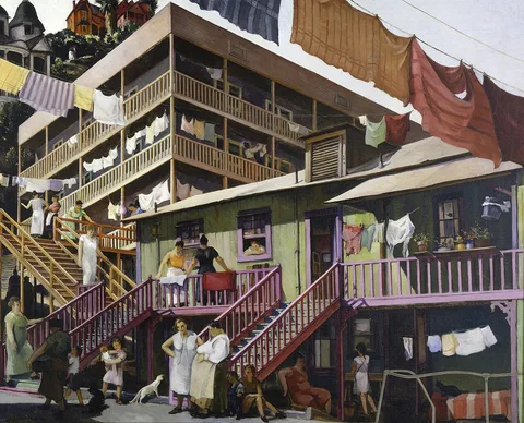 Millard Sheets, Tenement Flats