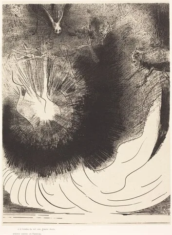 Odilon Redon, Et il tombe du ciel une grande etoile ardente (And there fell a great star from heaven burning as it were a lamp)