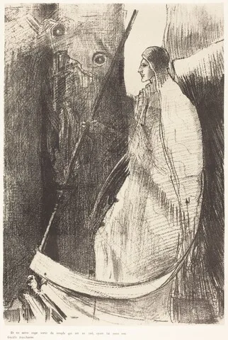 Odilon Redon, Et un autre ange sortit du temple qui est au ciel, ayant lui aussi une faucille tranchante (And another angel came out of the temple which is in heaven, and he also having a sharp sickle)