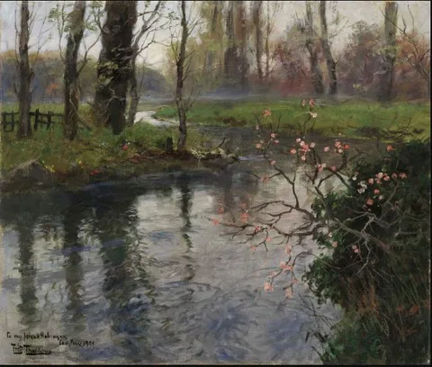 Frits Thaulow, A Stream in Springtime