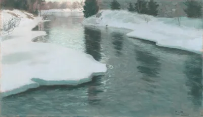Frits Thaulow, Melting Snow