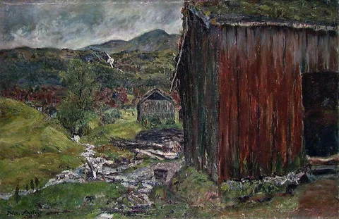 Nikolai Astrup, Autumnrain in the Mountain Valley