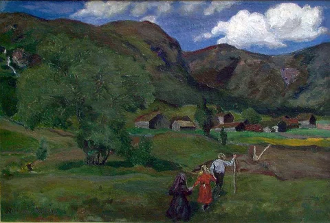Nikolai Astrup, Landscape with Children