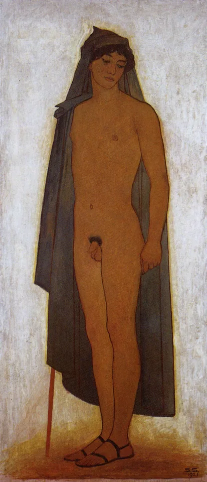 Sascha Schneider, Standing young man