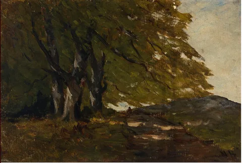 Nathaniel Hone the Younger, A Landscape with Trees and a Hill