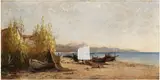 Nathaniel Hone the Younger, Mediterranean Coast, Mending Nets