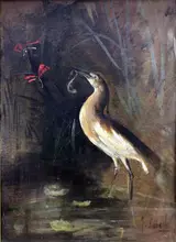 Franz von Lenbach, Heron and Salamander